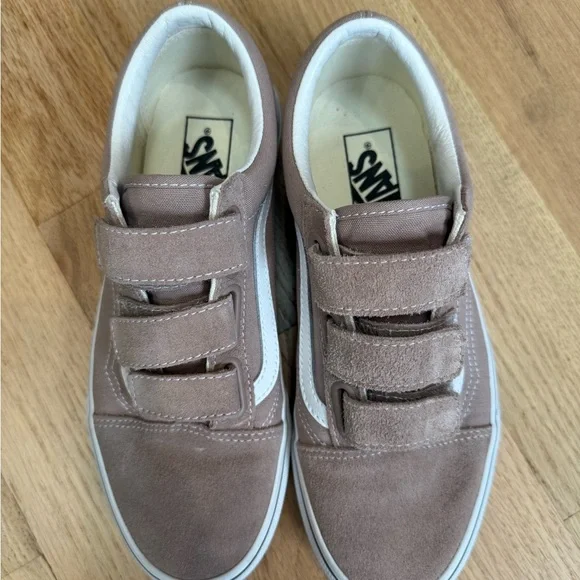 VANS Unisex Old Skool Velcro Sneakers - Mauve - Picture 3 of 7